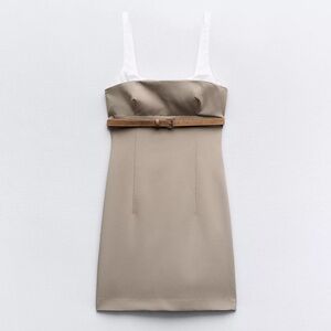 Zara Tan Dress with Belt